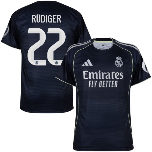 Real Madrid Bortatröja Rüdiger 22 2025–2026 Real Madrid Bortatröja Rüdiger 22 2025–2026